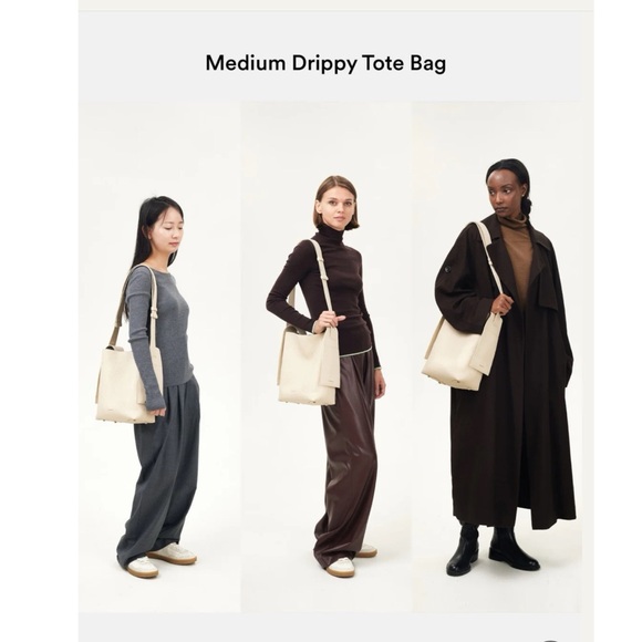 NWT Songmont Women Eco Cloud Vegan Leather Medium Drippy Tote Bag - Picture 3 of 13